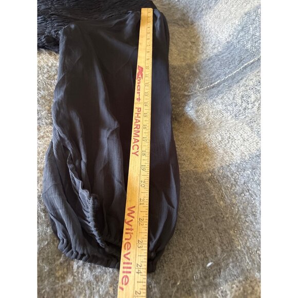 Old Navy Boho-Midi Dress XXL Smocked Bodice & Eyelet Hem Flowy Fairy Whimsigoth - Picture 12 of 13